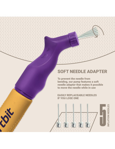 Bomba de Pelotas SPORTBIT - Inflador Manual para Voleibol y Fútbol