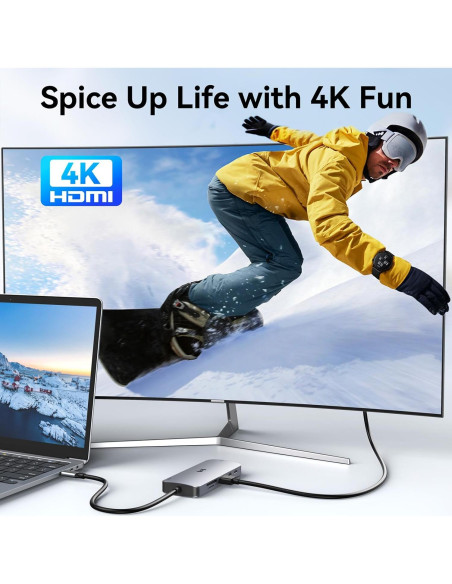 Hub USB-C Selore 9 en 1 para MacBook Pro/Air 4K HDMI Hub USB-C Selore 9 en 1 para MacBook Pro/Air 4K HDMI