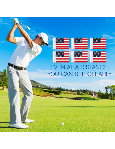 Banderas de Golf Oudain 6 Pcs Nylon 20x15 cm Impermeables