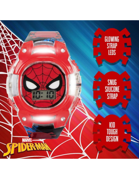 Reloj Digital LCD Spider-Man para Niños con Bisel Iluminado Reloj Digital LCD Spider-Man para Niños con Bisel Iluminado