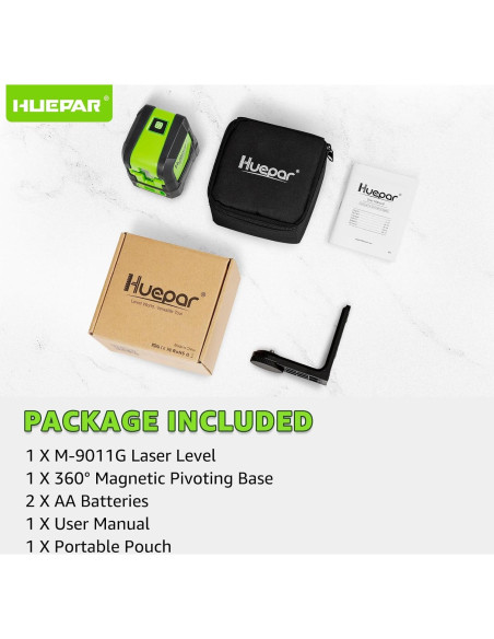 Nivel Láser Verde HUEPAR M-9011G 30m Autonivelante Nivel Láser Verde HUEPAR M-9011G 30m Autonivelante