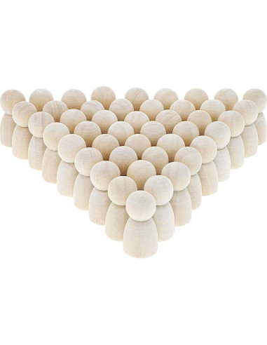 Muñecos de Madera Bright Creations 2.79 cm - 50 Piezas