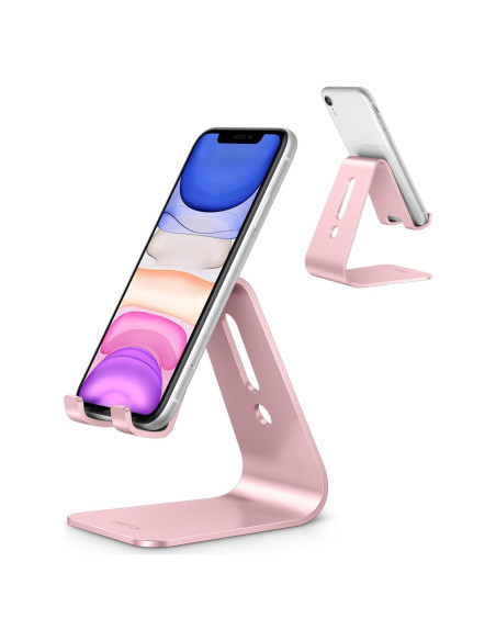 Soporte de Escritorio para Teléfono Móvil OMOTON Oro Rosa 4mm Soporte de Escritorio para Teléfono Móvil OMOTON Oro Rosa 4mm