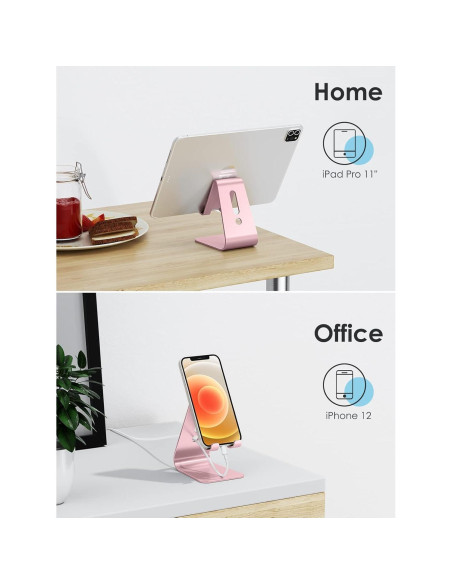 Soporte de Escritorio para Teléfono Móvil OMOTON Oro Rosa 4mm Soporte de Escritorio para Teléfono Móvil OMOTON Oro Rosa 4mm