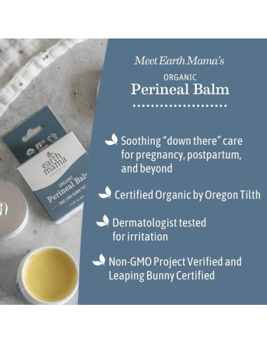 Bálsamo Perineal Orgánico Earth Mama 2x2 Fl Oz Alivio Postparto