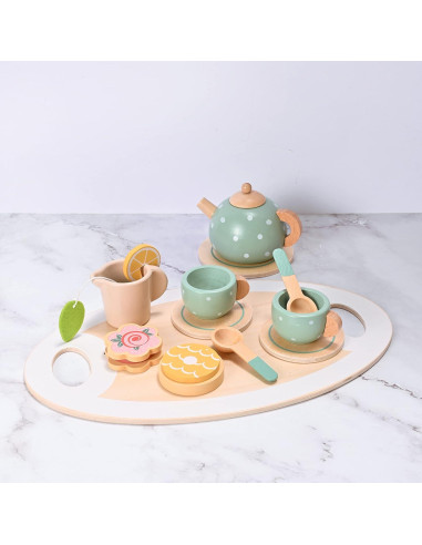 Juego de té de madera 15 piezas MONT PLEASANT para niños