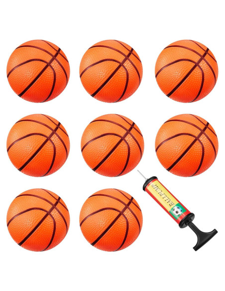 Balones de Baloncesto Norme 8 Pcs 10 cm Naranja con Bomba Balones de Baloncesto Norme 8 Pcs 10 cm Naranja con Bomba