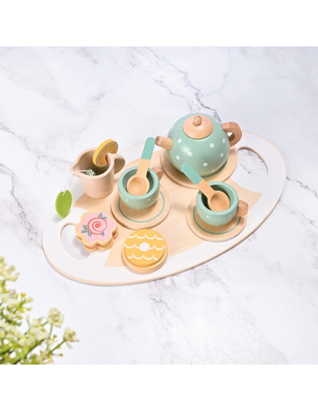 Juego de té de madera 15 piezas MONT PLEASANT para niños Juego de té de madera 15 piezas MONT PLEASANT para niños
