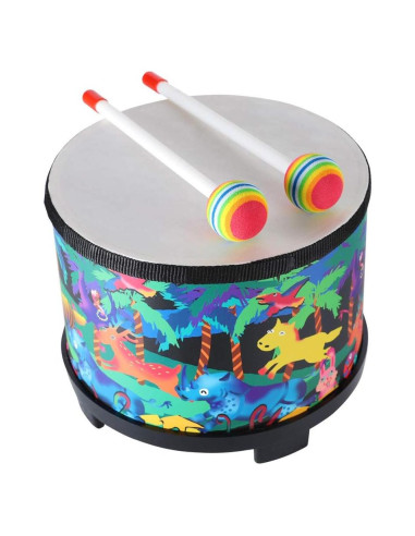 Tambor de Piso para Niños 20 cm - Instrumento Musical Montessori