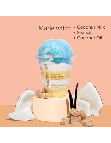 Baño de Leche de Coco y Sal Marina Nectar 255 g - Vegano Baño de Leche de Coco y Sal Marina Nectar 255 g - Vegano