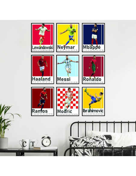 Conjunto de 9 Posters de Fútbol BigWig Prints 20x25 cm Conjunto de 9 Posters de Fútbol BigWig Prints 20x25 cm