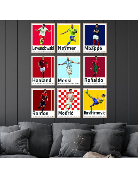 Conjunto de 9 Posters de Fútbol BigWig Prints 20x25 cm Conjunto de 9 Posters de Fútbol BigWig Prints 20x25 cm