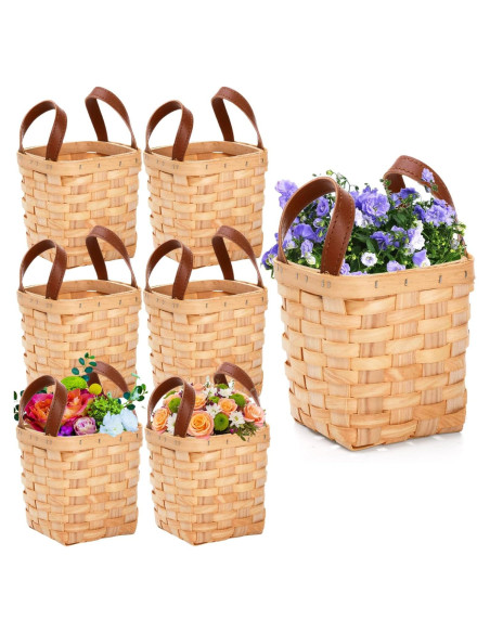 Cestas de Mimbre ZOOFOX 6 Piezas 10 cm Cuadradas Cestas de Mimbre ZOOFOX 6 Piezas 10 cm Cuadradas