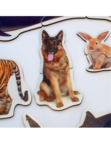 Rompecabezas de Madera Ulanik 29 Animales para Niños 3-5 Años