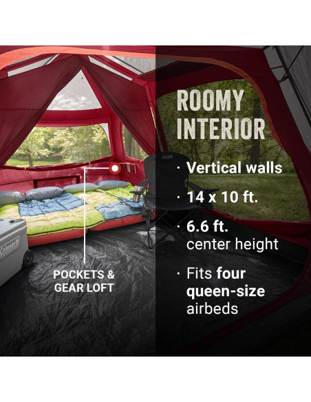 Carpa de Camping Coleman Skylodge Instant para 10 Personas Carpa de Camping Coleman Skylodge Instant para 10 Personas