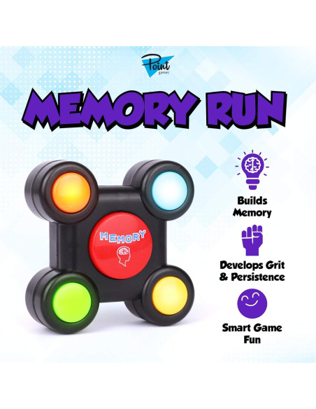 Juego Electrónico de Memoria Point Games - Memory Run - 6 años+ Juego Electrónico de Memoria Point Games - Memory Run - 6 años+