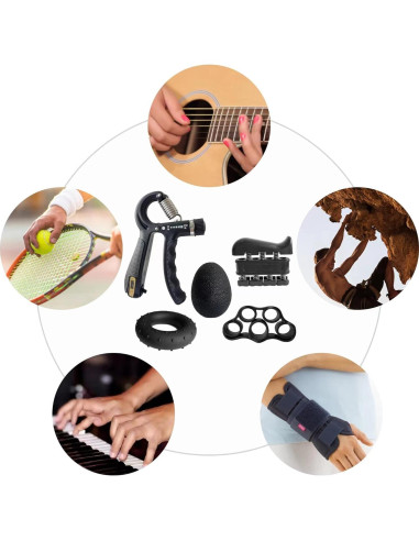 Kit de Entrenador de Fuerza de Agarre FLYFE 5 Piezas