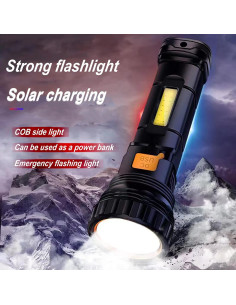 Linterna LED E-SHIDAI Solar 1000 Lúmenes Recargable 2
