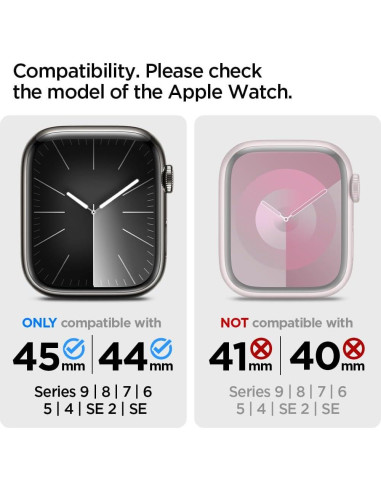 Funda Spigen Rugged Armor para Apple Watch 45mm/44mm - Negro