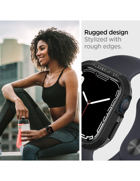 Funda Spigen Rugged Armor para Apple Watch 45mm/44mm - Negro Funda Spigen Rugged Armor para Apple Watch 45mm/44mm - Negro