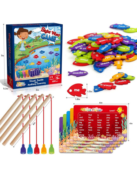 Juego de Pesca de Palabras Magnéticas SpringFlower - 220 Palabras Juego de Pesca de Palabras Magnéticas SpringFlower - 220 Palabras
