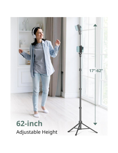 Trípode Extensible SENSYNE 62" para Teléfono y Selfie Stick