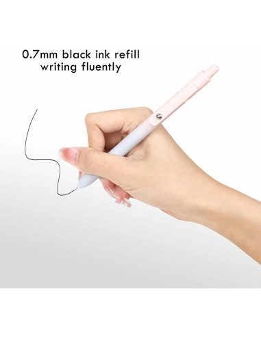 Bolígrafos de Gel Ddaowanx 0.7mm Tinta Negra Secado Rápido
