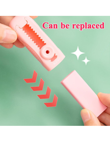 M&G Gomas de Borrar Retráctiles Rosa - Paquete 4+1, PVC