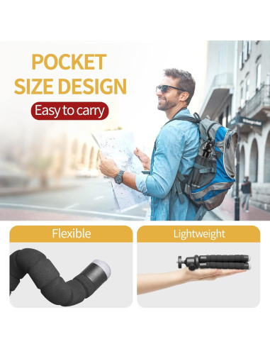 Trípode Sensyne Mini Flexible para Teléfono y Control Remoto