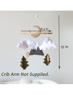 Móvil de Bebé GOUKURLSMA Woodland para Cuna 23 cm 2