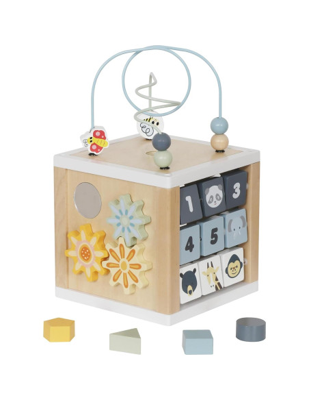 Cubo de Actividad de Madera Touch Us 6-en-1 para Bebés Cubo de Actividad de Madera Touch Us 6-en-1 para Bebés