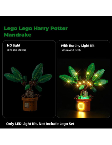 Kit de Luz LED para Mandrágora Lego Harry Potter 76433