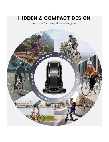 Timbre de Bicicleta RAVEMEN Q2 Compatible con AirTag