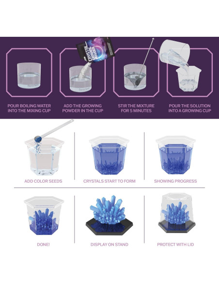 Kit de Crecimiento de Cristales Dan&Darci - Experimentos Científicos Kit de Crecimiento de Cristales Dan&Darci - Experimentos Científicos