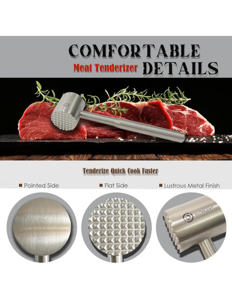 Martillo Aplanador de Carne Outdo.MXT Acero Inoxidable 24.4 cm Martillo Aplanador de Carne Outdo.MXT Acero Inoxidable 24.4 cm