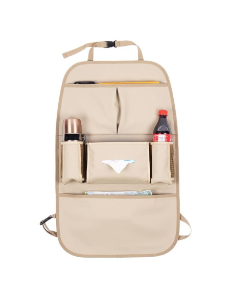 Organizador de Asiento Trasero Pefirst Beige 43x70cm Resistente Organizador de Asiento Trasero Pefirst Beige 43x70cm Resistente