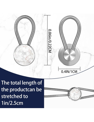 Extensor de Collar ZYAOTWQZ 6 Piezas Mármol Blanco