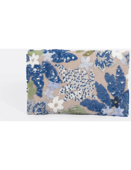 Bolso de Mano Verdusa Floral con Lentejuelas Talla Única Bolso de Mano Verdusa Floral con Lentejuelas Talla Única