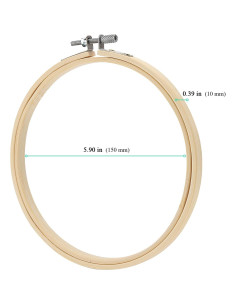 Aros de Bordado de Bambú SENJEOK 20 Piezas 15 cm Ajustables 2