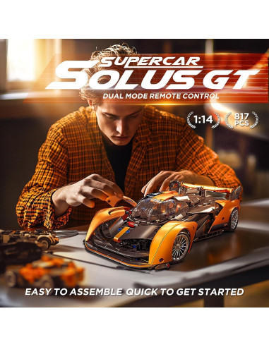 Coche de Construcción Control Remoto Solus GT 1:14 817 Piezas