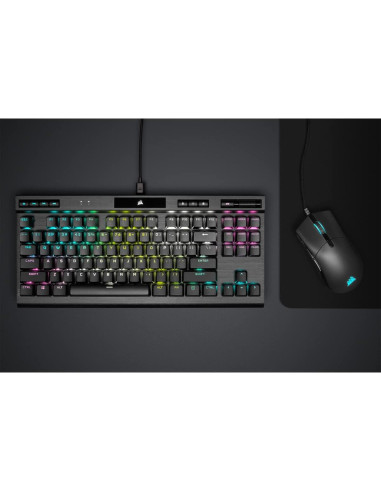 Teclado Mecánico Corsair K70 RGB TKL OPX Tenkeyless Negro