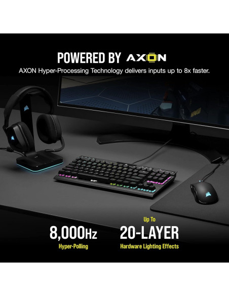 Teclado Mecánico Corsair K70 RGB TKL OPX Tenkeyless Negro Teclado Mecánico Corsair K70 RGB TKL OPX Tenkeyless Negro