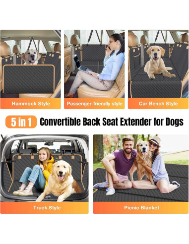 Funda de Asiento para Perros Lekespring SUV Color Negro