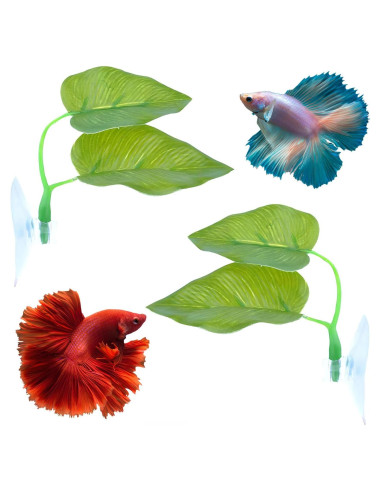 Hamaca de hojas para peces Betta Qi - 2 PCS decoraciones acuarios