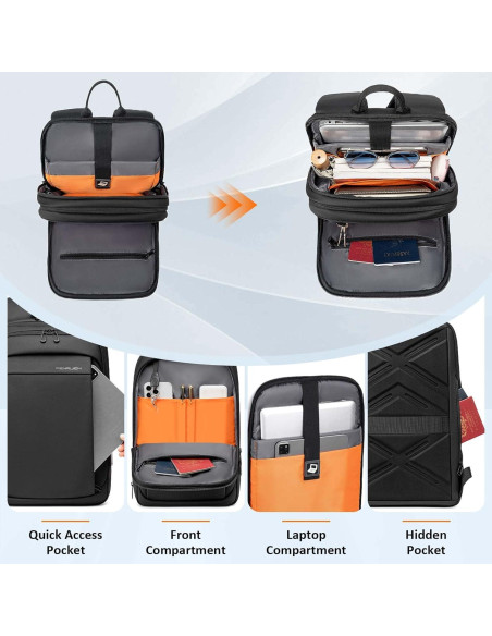 Mochila Expandible FENRUIEN para Laptop 15.6" Resistente Mochila Expandible FENRUIEN para Laptop 15.6" Resistente