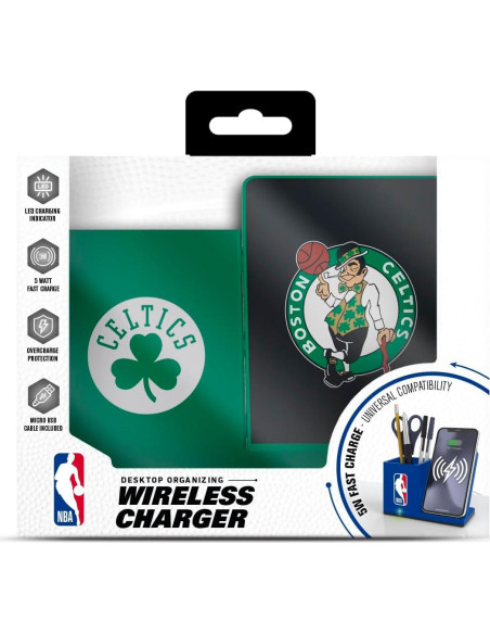 Cargador Inalámbrico SOAR Boston Celtics 11W Organizador Cargador Inalámbrico SOAR Boston Celtics 11W Organizador