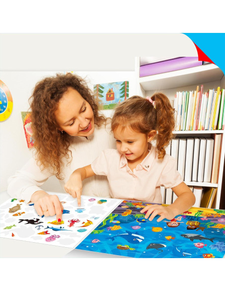 Bloc de Actividades con Pegatinas Reutilizables SpriteGru 33x28cm Bloc de Actividades con Pegatinas Reutilizables SpriteGru 33x28cm