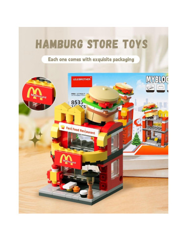 Bloques de Construcción LITTCO Casa de Hamburguesas 167PCS