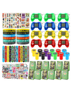 Kit de Fiesta de Videojuegos LiYiQ 122 Piezas - Llavero, Pulseras, Stickers