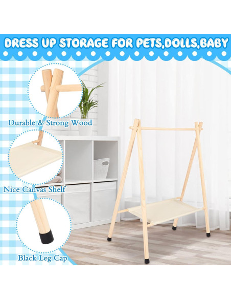 Perchero para Bebés Queekay de Madera Natural 82 cm Perchero para Bebés Queekay de Madera Natural 82 cm